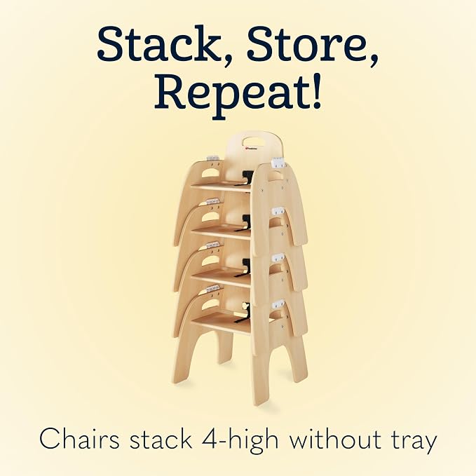 Foundations Easy Serve 11" Wood Feeding Chair - Image 3