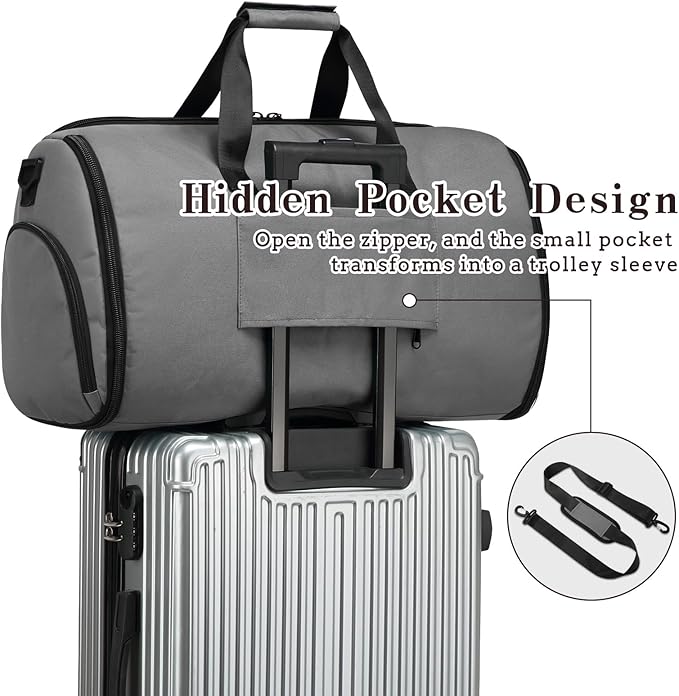 Garment Duffle Bags for Travel, Carry On Garment Duffel Weekender Bag 45L | - Image 5
