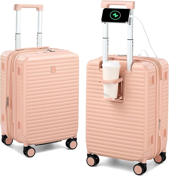 Hard Shell Suitcases 20 Inch Carry on Luggage Airline Approved, Expandable by HanTrip