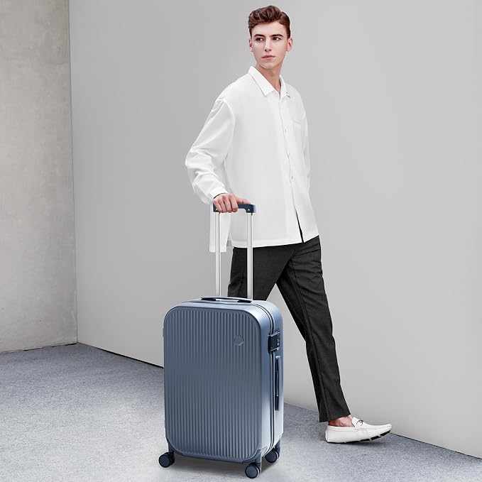 mixi Hardside PC Suitcase 24 Inch Checked Luggage Spinner Wheels TSA - Image 3
