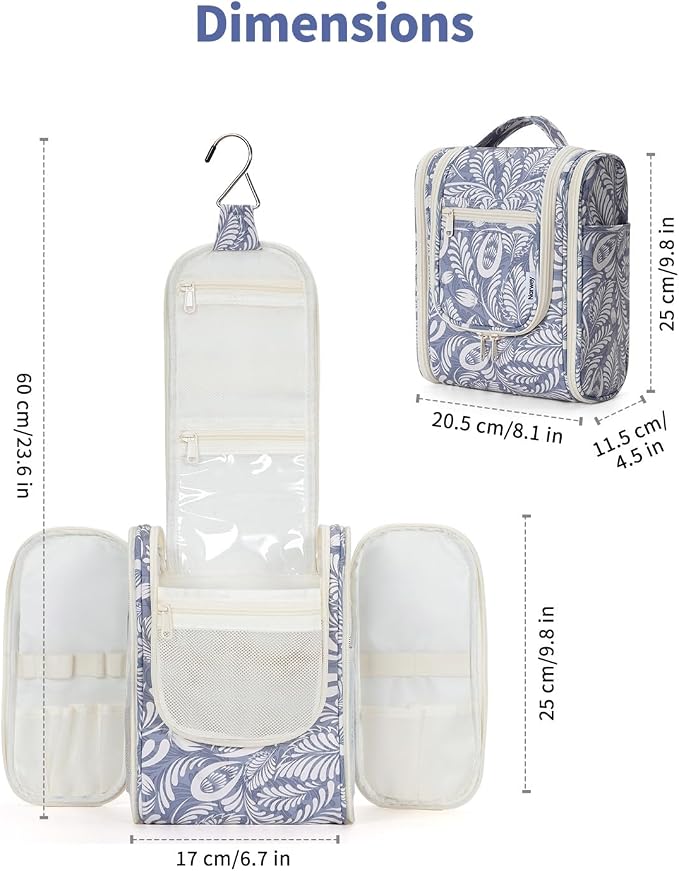 Narwey Small Hanging Toiletry Bag Women Travel Makeup Bag Organizer Toiletries - Image 5