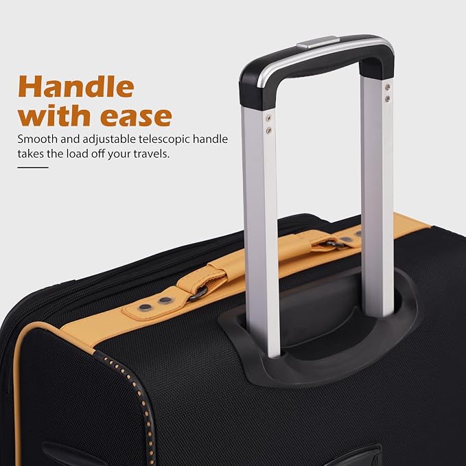 Coolife Luggage 5 Piece Set Suitcase Expandable TSA lock spinner softshell - Image 8