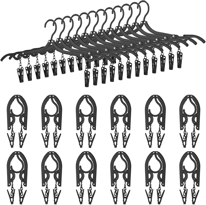 Maitys 24 Pieces Folding Travel Hangers Foldable by Maitys