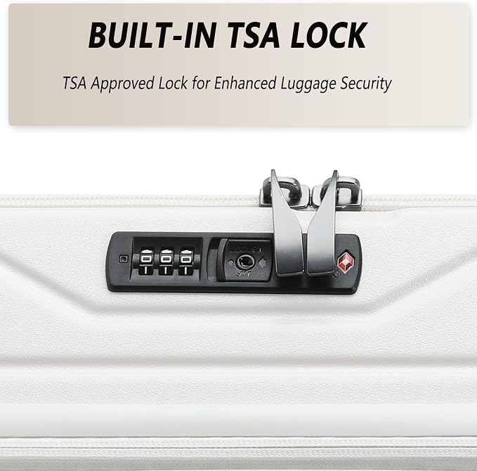 26 Inch Top Opening Checked Travel Luggage Expandable - Image 7
