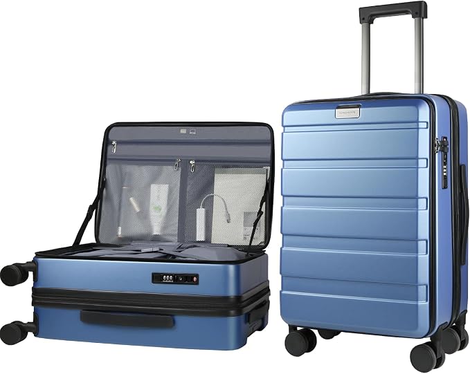KROSER Carry On Luggage with Spinner Wheels & Built-in TSA Lock, Expandable Top by KROSER