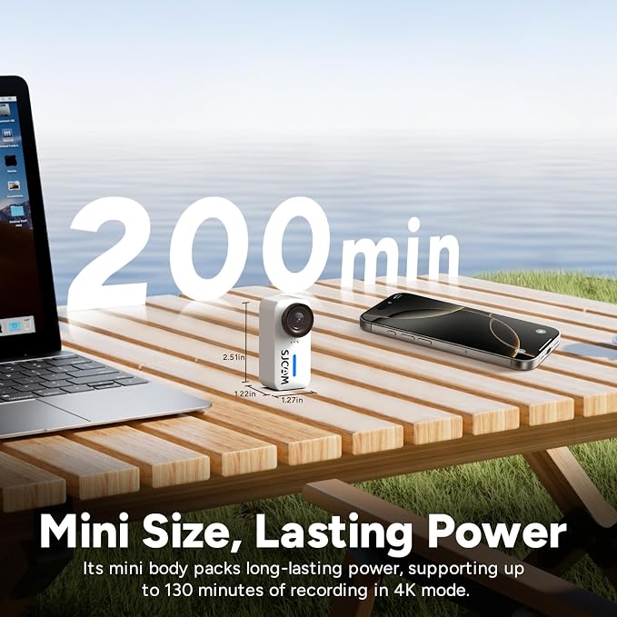 SJCAM 4K Pocket Cam, Tiny Action Camera, Mini Stabilized Body Camera & Portable - Image 3