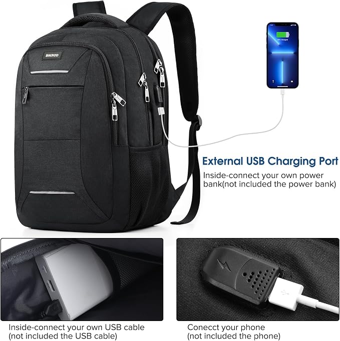 Backpack for Men and Women, School Backpack for Teens, Water Resistant Travel - Image 4