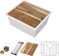 21 Inch White Granite Composite Bar Sink 21x18 Single Bowl Granite Composite by DONSDEY