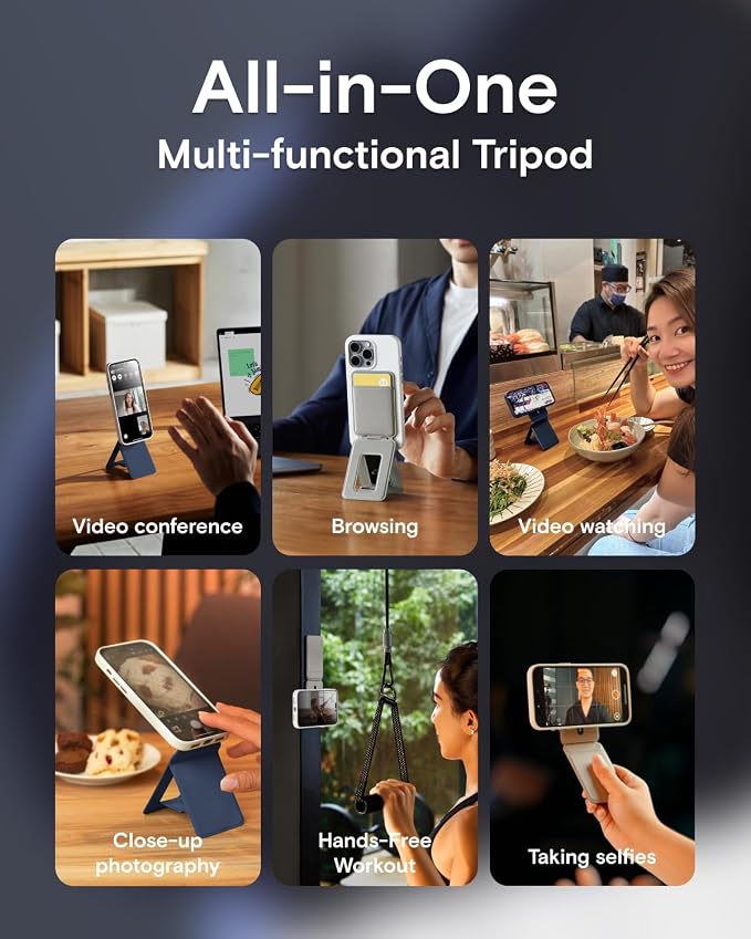 MOFT Phone Tripod Wallet for iPhone, Mulit-Angles, Portable Phone Stand - Image 5