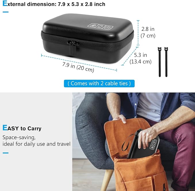 ProCase Hard Travel Electronic Organizer Case - Image 7