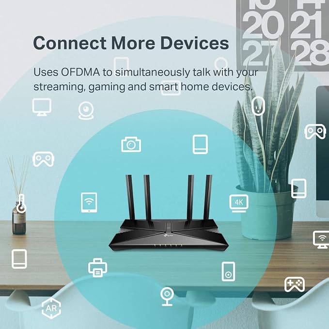 TP-Link Smart WiFi 6 Router – 4 Gigabit LAN Ports, Dual Band 802.11AX Router - Image 4