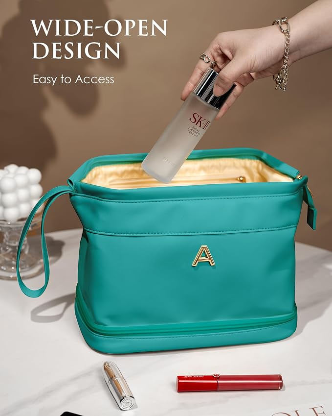 Daughter Birthday Gift for Her, Makeup Bags, Waterproof Double Layer Cosmetic - Image 4