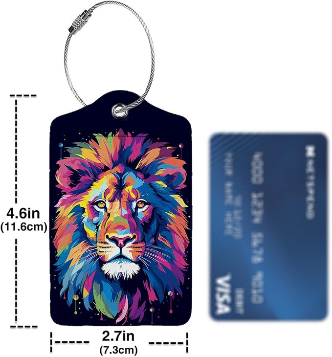 Rainbow Lion Head 2 Pack Luggage Tag - Image 4