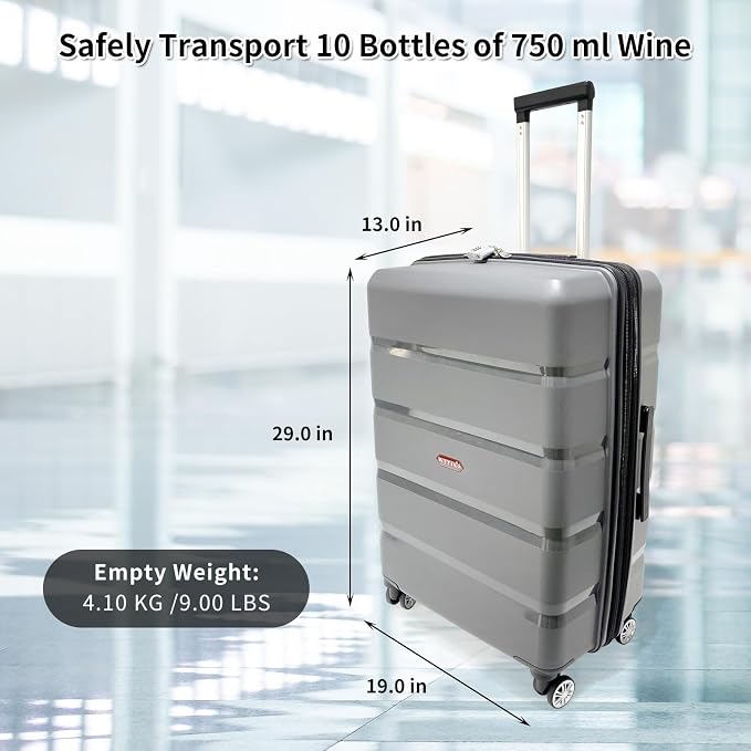 Premium Wine Travel Luggage | Holds 10 Bottles of 750 ML | TSA Lock | - Image 4