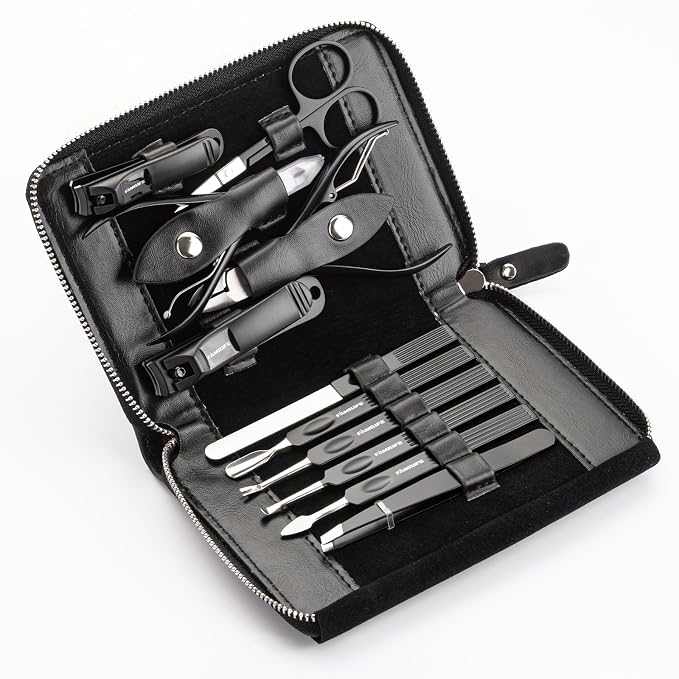 FAMILIFE Professional Manicure Set, Manicure Kit, Nail Clippers Set, 11 in 1 - Image 6