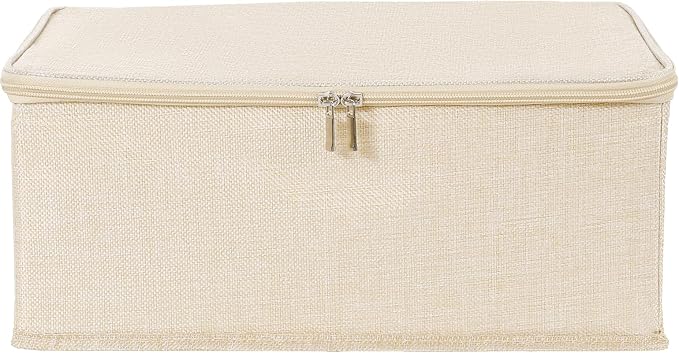 ANMINY Storage Bins with Zipper Lids 13 Qt Lidded Fabric Storage Boxes Baskets - Image 2