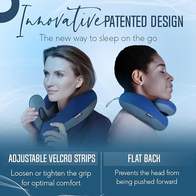 BCOZZY Travel Neck Pillow for Airplane – Patented Double Support for Head - Image 3