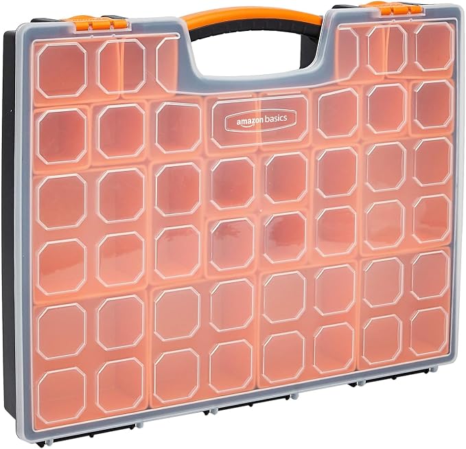 Amazon Basics 19-Removable Compartment Organizer, 16.5 x 13.2 x 2.4 inches by AmazonBasics