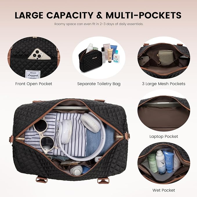 LOVEVOOK Travel Duffle Bag, Weekender Bags - Image 3