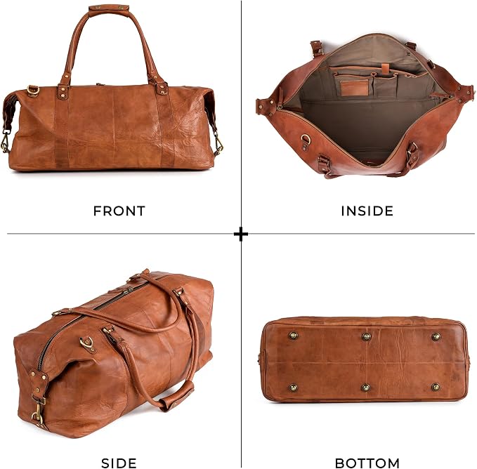 Berliner Bags Vintage Leather Duffle Bag München - Image 7