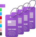 Personalized Luggage Tags, Custom Luggage Tags 4 Pack TSA Approved Double Sided by Unknown