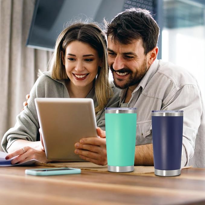 20 oz Tumbler with lid Double Wall Vacuum Insulated Tumblers Stainless Steel - Image 7