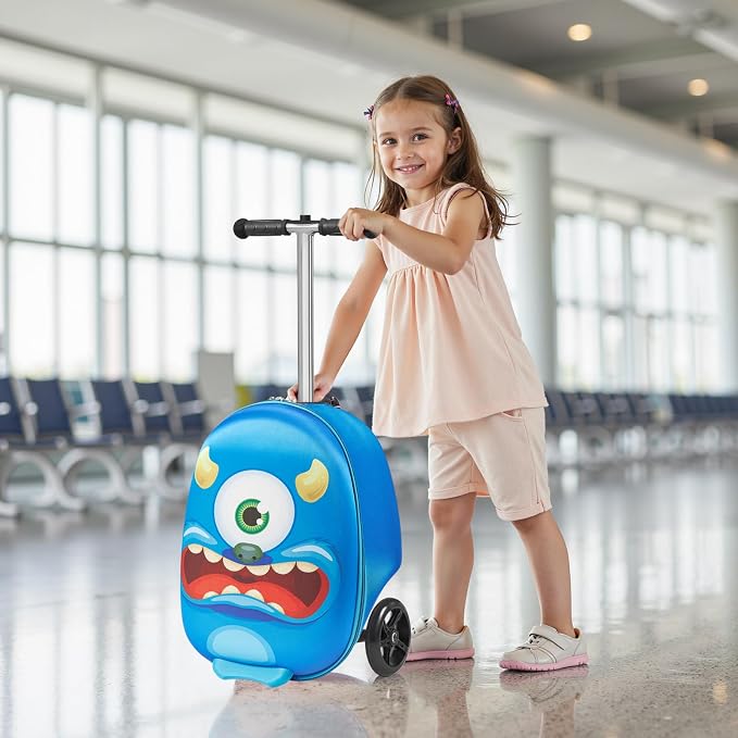 VEVOR Ride-on Luggage, 20 L Capacity, 20 Inches Kids Scooter Suitcase - Image 8