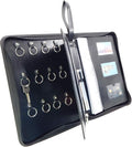 Leather Zippered Key Case, Key Organizer 12-Key Hooks Portable Key Cabinet by Offidix