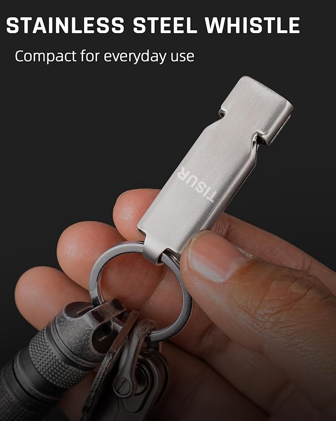 TISUR Loud Emergency Whistles, 130db+ Lifeguard Safety Whistle Keychain - Image 5