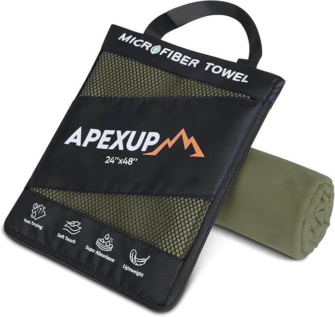 APEXUP Microfiber Travel Towel, Ultra Absorbent Quick Dry Towels, Lightweight by APEXUP