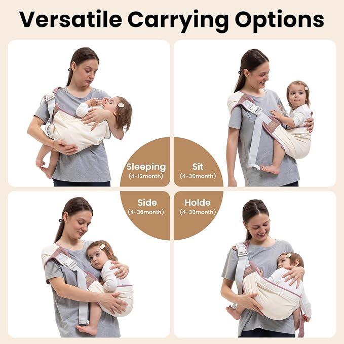Baby Carrier Newborn to Toddler, Baby Sling Carrier, Toddler Carrier 25-60 lbs - Image 8