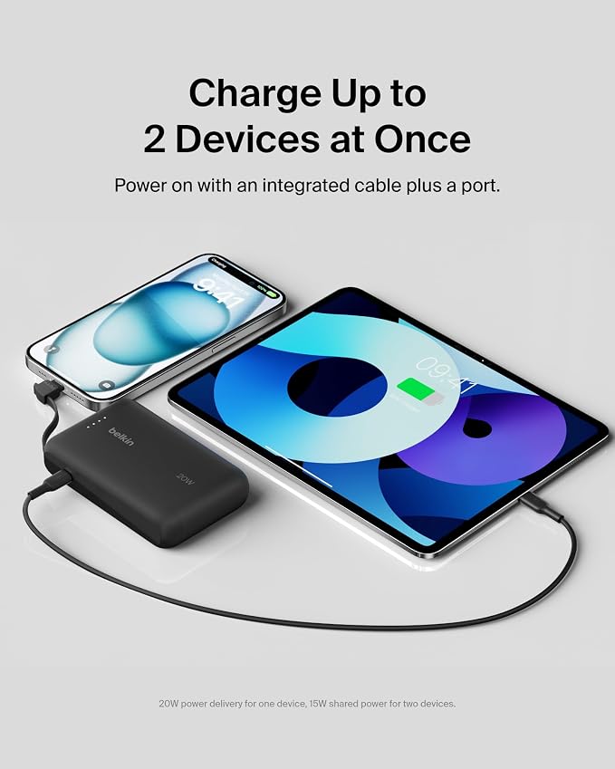 Belkin Portable Charger, Power Bank 10000 mAh - 20W Fast Charge USB-C Power - Image 7