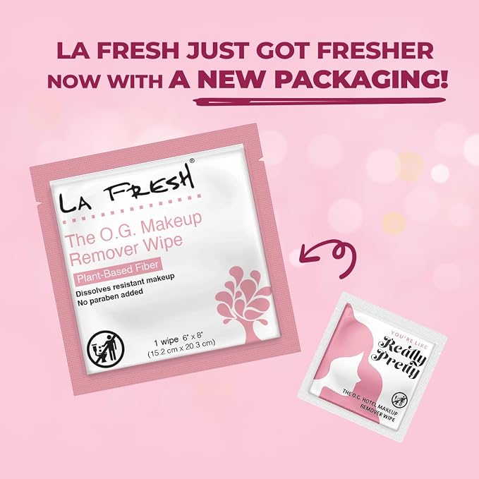 La Fresh Makeup Removal Facial Cleansing Wipes, Waterproof, Skin Care Travel - Image 6