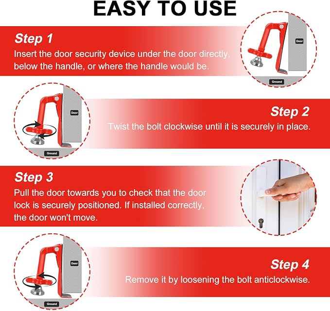 Portable Door Stopper Door Lock - Image 6