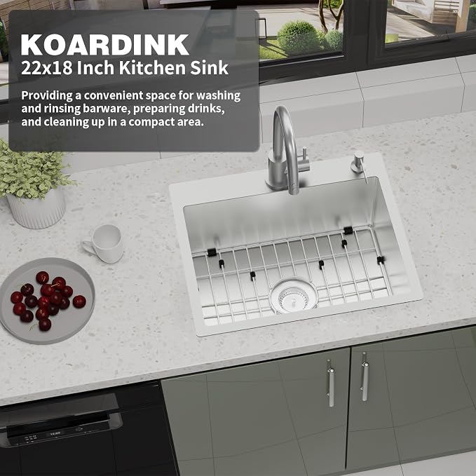 Stainless Steel Drop In Kitchen And Bar Sink - Image 2