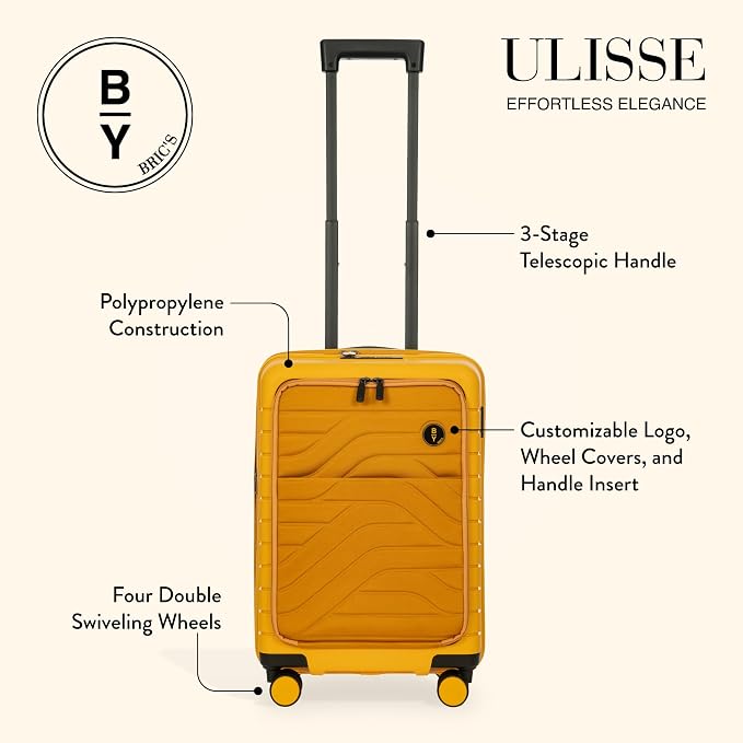 Bric's B|Y Ulisse Spinner Carry-On Suitcase, Lightweight Expandable Hard Shell - Image 2