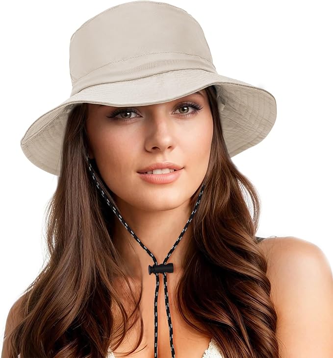 Durio Waterproof Bucket Hats for Woman UPF 50+ Sun Hat UV Protection Packable by DURIO