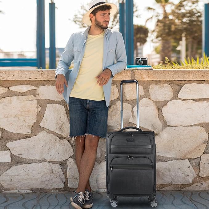 KROSER Softside Expandable Carry On Luggage - Image 7