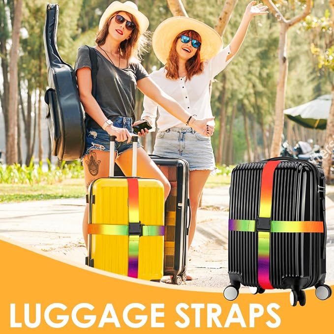 Adjustable Travel Luggage Strap Suitcase Belt Travel Bag Accessories 1.96 in W - Image 4