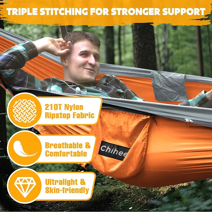 Chihee Ultra-Light Travel Camping Hammock Pop-up Net Hammock 660lbs Load - Image 2