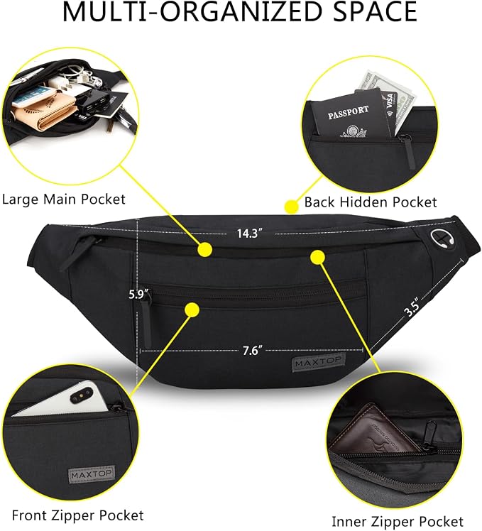 MAXTOP Large Crossbody Fanny Pack - Image 3