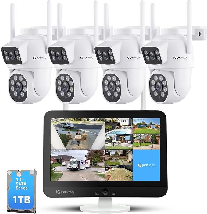 YEEWISE 2K Wi-Fi 6 Wireless Security Camera System by Yeewise