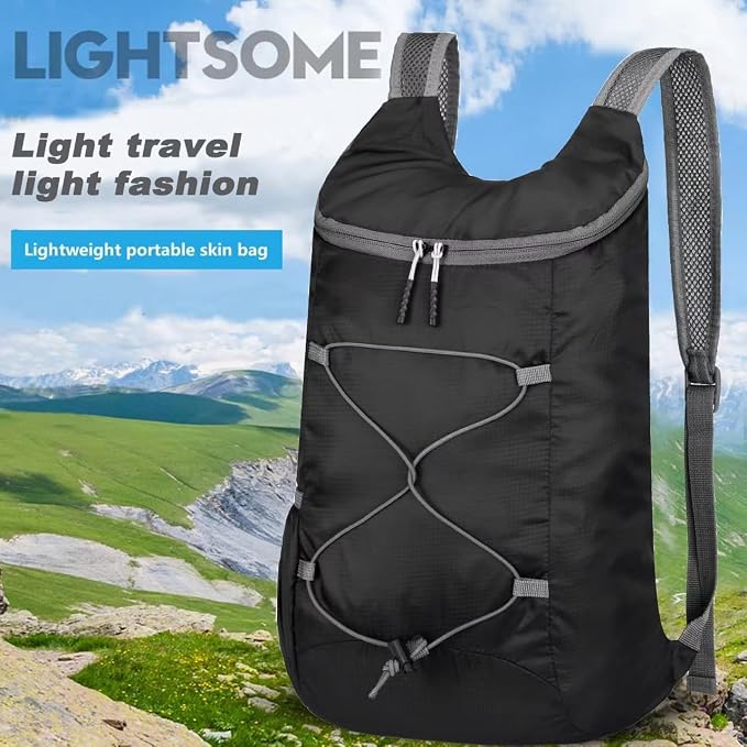 16L Hiking Daypack Lightweight Foldable Travel Backpack Water Repellent Camping - Image 3