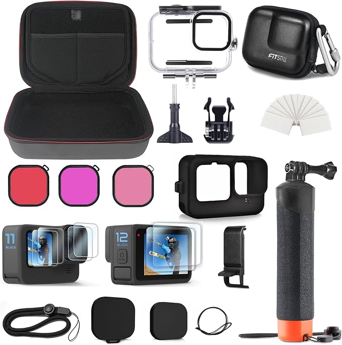 FitStill Carrying Protective Case Include 60M/196FT Underwater Waterproof by FitdesignkeepitFitStill