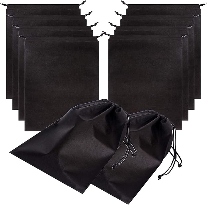 Set of 10 Jumbo Shoe Bags for Travel Non-Woven by DIOMMELL