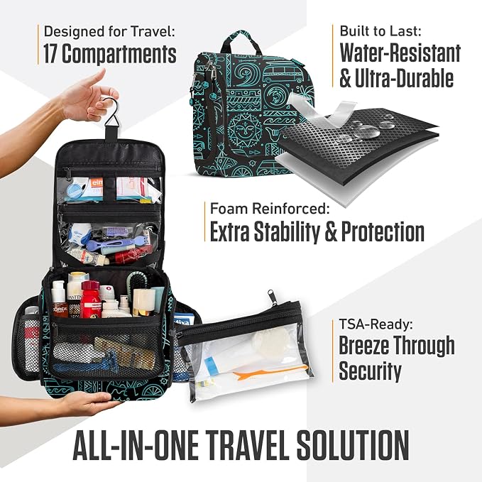 VENTURE 4TH Hanging Travel Toiletry Bag - Image 5