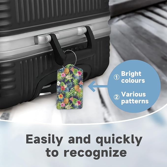 Tropical Pineapples Luggage Tags - Image 4