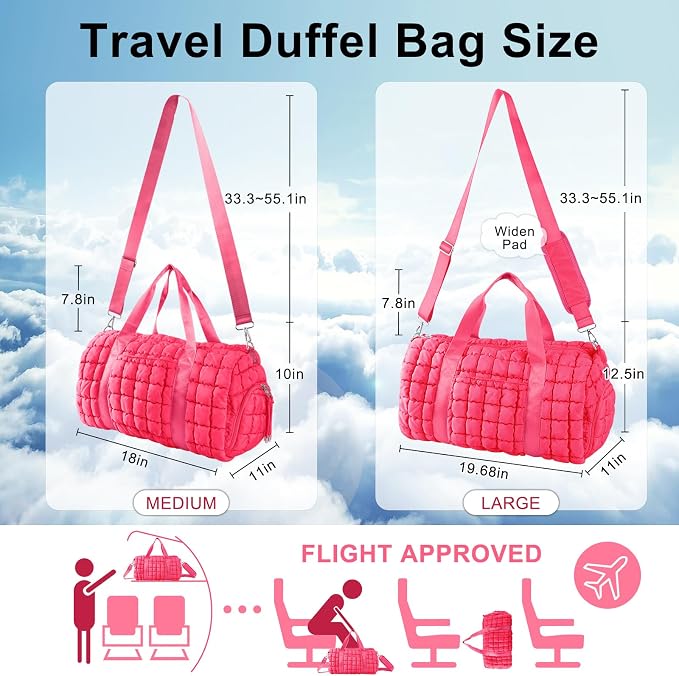 Quilted Travel Duffle Bag Gym Bag - Image 2