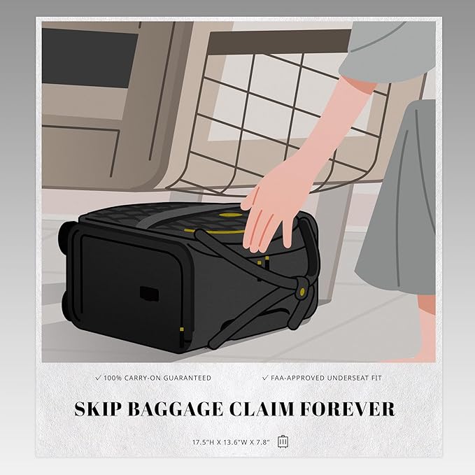 Verage 18x14x8in Spinner Underseat Carry-On Luggage -Airplane Personal Item Bag - Image 2