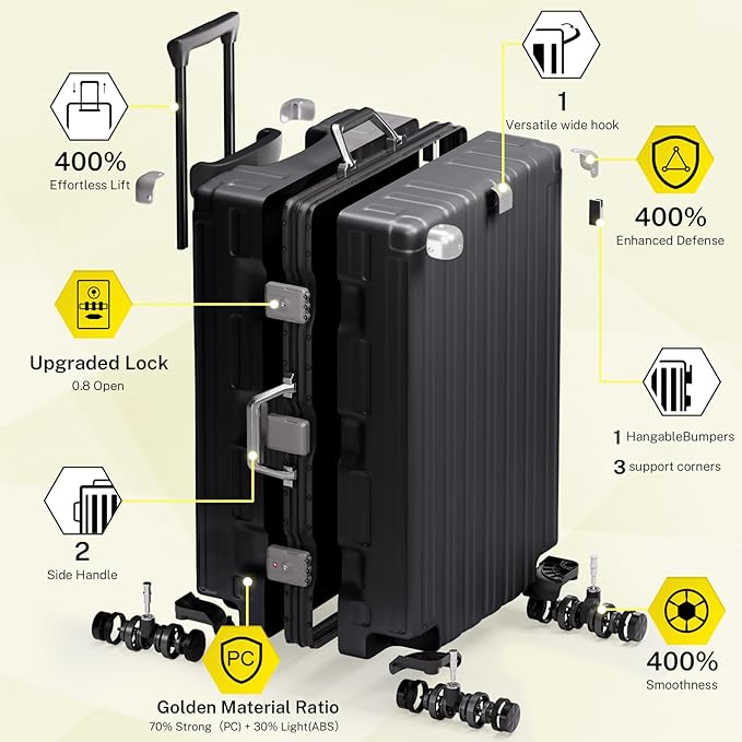 Krute Luggage 28 Inch Checked Suitcase - Image 5